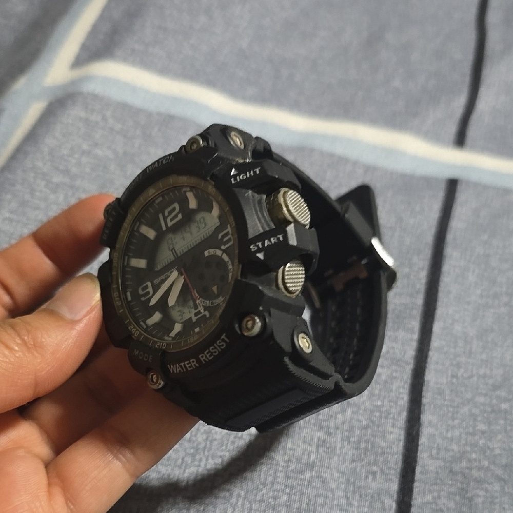 Black Digital Sports Watch